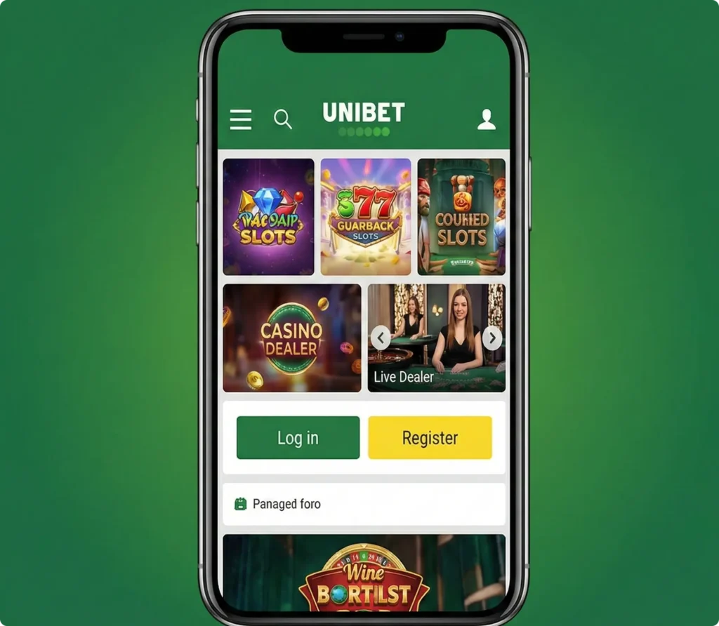 Unibet official mobile version for Android and iOS devices