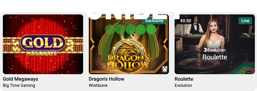 new unibet livecasino titles, slots, and other casino games
